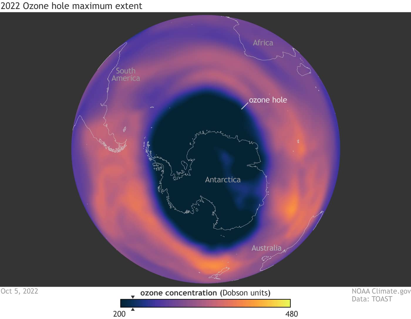 <strong>Antarctic ozone hole slightly smaller in 2022</strong>